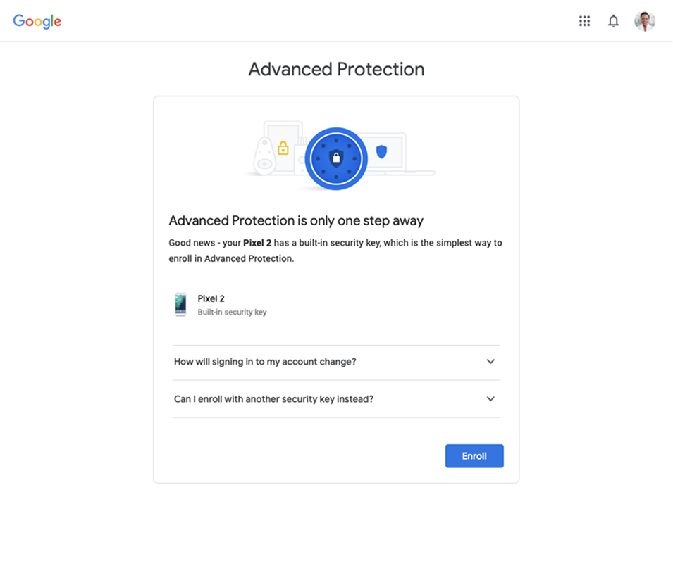 One-click enrollment flow